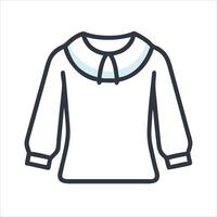 Flat stylish blouse icon design vector
