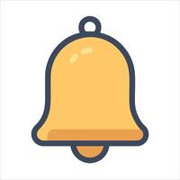 Flat bell object icon design vector