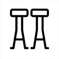 Stool icon design black and white vector
