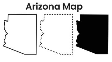 Arkansas State Map Outline Dotted Line and Filled Map vector