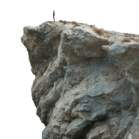 a person standing on top of a cliff Image png