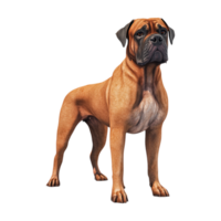 a boxer dog standing on a transparent background png
