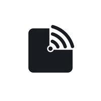 Mobile hotspot icon on white background. Simple design ideal for mobile apps, connectivity, and network interface projects. vector