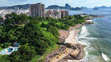 High Angle of Arpoador Beach at Downtown Rio de Janeiro Rio de Janeiro in Brazil. Beautiful Landscape. video