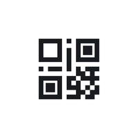 QR code icon for phone interface. Simple and clear design, perfect for mobile apps, scanning features, and user interface projects. vector