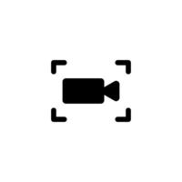 Screen recorder icon designed for phone interface. Simple and clear illustration, ideal for mobile apps, UI design, and user experience projects. vector