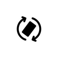 Rotate mobile phone icon set. Smartphone rotation symbols for screen orientation. Illustration ideal for mobile apps and UI design. vector
