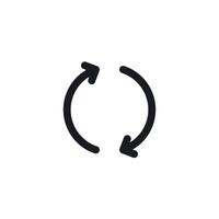 Synchronization icon for phone interface. Clean design, ideal for mobile apps, syncing features, and user interface projects. vector