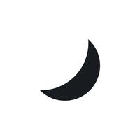 Dark mode icon for phone interface. Clean design ideal for mobile apps, UI UX projects, and theme toggles. vector