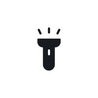 Flashlight icon for phone interface. Simple and clear design, perfect for mobile apps, utility tools, and user interface projects. vector