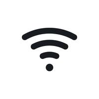 Wifi icon representing wireless internet connection signal. Simple design ideal for apps, websites, and network interface projects. vector