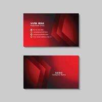 Modern Red Business Card Design vector