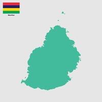 mauritius map isolated on transparent background vector