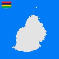 mauritius map in grey vector