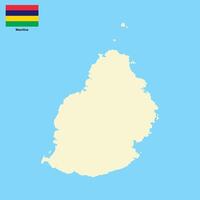 mauritius map isolated on background vector