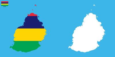 map of mauritius without background vector