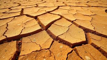 A dry cracked desert with cracks in it photo