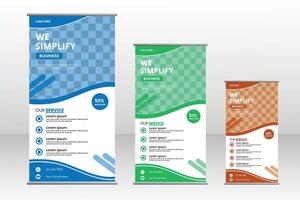 Corporate Roll-Up Banner Design for Business Advertisement vector