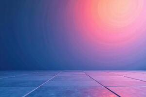 An empty room with a bright light in the background photo