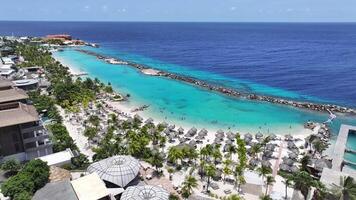 Outdoor Beach Resort in Willemstad Netherlands in Curacao. Famous Background. video