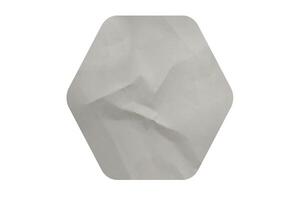 A hexagonal shaped piece of paper with a white background photo