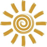 Grunge Sun Hot Summer Design Element for Logos and Graphics vector