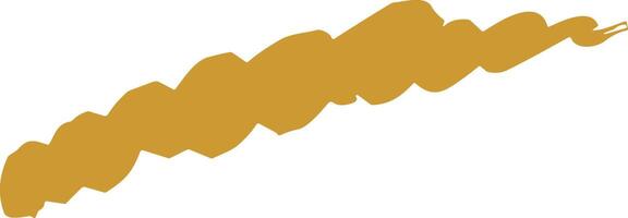 Golden texture applied with a brush on white vector
