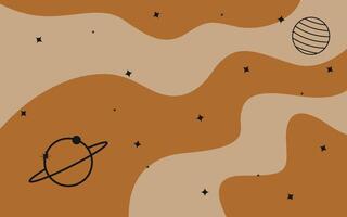 Simple Abstract Star And Planet Design Background vector