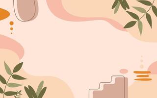 Abstract Cute Cream Simple Design Background vector