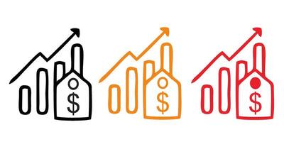 Inflation icon. Simple element from Crisis collection vector