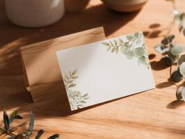 Eucalyptus wedding stationery photo