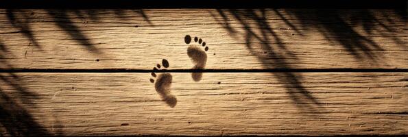 A shadow of a bear's paw on a wooden floor photo