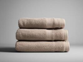 Three towels stacked on top of each other photo