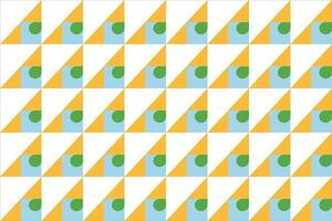 Minimal Yellow Triangle and Green Circle Seamless Pattern Abstract Geometric EPS10 vector