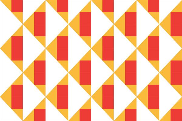 Abstract Warm Colored Triangle and Diamond Pattern Geometric Seamless Design with Red and Orange Tones