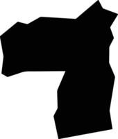 Gozhi Bhutan silhouette map vector