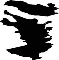 Harstad nor Norway silhouette map vector