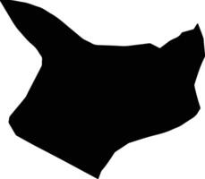 Havran Turkey silhouette map vector