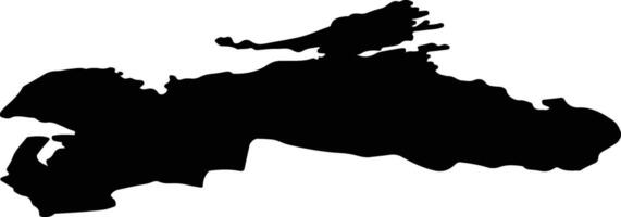 Helgafellssveit Iceland silhouette map vector