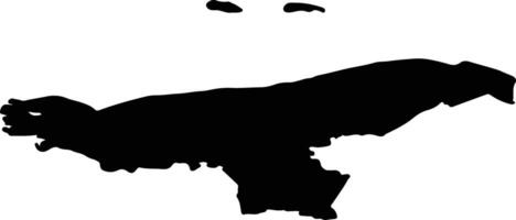 Het Hogeland Netherlands silhouette map vector