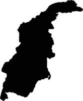 Hkamti Myanmar silhouette map vector