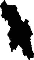 Hpapun Myanmar silhouette map vector