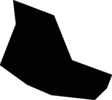 Huangpingxian China silhouette map vector