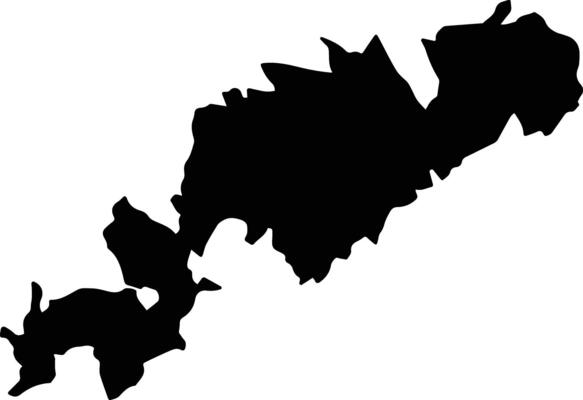 Huaquechula Mexico silhouette map