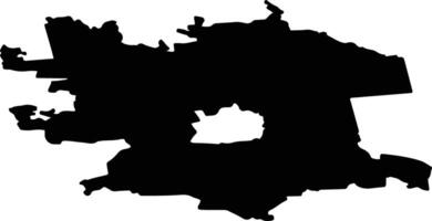 Iecavas pag Latvia silhouette map vector