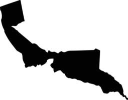 Igembe Central Kenya silhouette map vector