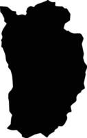 Ilebo Democratic Republic silhouette map vector