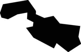 Ilorin South Nigeria silhouette map vector