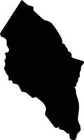 Indaparapeo Mexico silhouette map vector