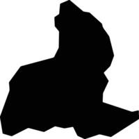 Inhambupe Brazil silhouette map vector